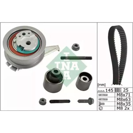 Комплект ГРМ VW Caddy 2.0TDI 15-/Golf VII 1.6TDI/2.0TDI 12-, (145x25) (530 0650 10 )