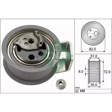 Ролик ГРМ VW Golf IV/Bora/Lupo 1.2/1.4/1.9D 95-10 (натяжной) (72х35) (531 0436 20)