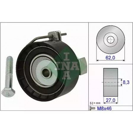 Ролик ГРМ Ford C-max/Fiesta/Focus 1.4-1.6Ti 03- (натяжной) (62х27) (531 0813 10)