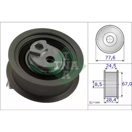 Ролик ГРМ Audi A4/VW 2.0 FSI 05-10 (натяжной) (67х28.4) (531 0851 10)