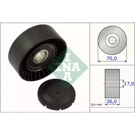Ролик генератора Toyota Avensis/Corolla 1.6-1.8 00-09 (натяжной) (70x26) (531 0891 10)