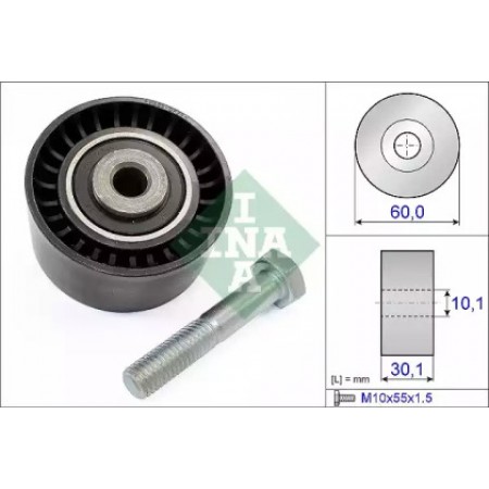 Ролик ГРМ Citroen Xantia/Xsara/Peugeot 306/406/605 -04 (паразитный) (60х30) (532 0020 10)