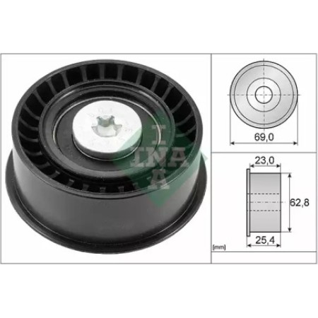 Ролик ГРМ Opel Astra/Combo/Corsa 1.4/1.6/1.8 93- (паразитный) (62.7x25.4) (532 0033 10)