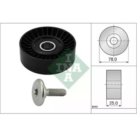 Ролик генератора Fiat Scudo 2.0 96-06/Peugeot Expert 2.0 00- (паразитный) (78x25) (532 0439 10)