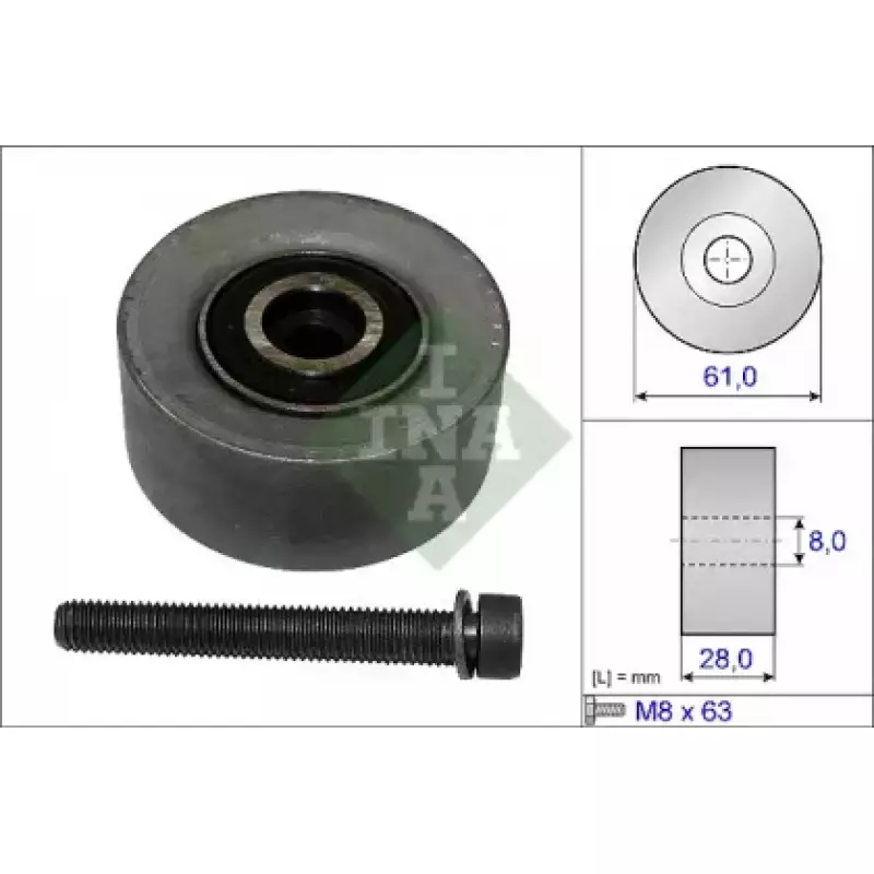 Ролик ГРМ Opel Astra G/H/J 02- (паразитный) (61x28) (532 0472 10)