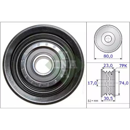 Ролик генератора Honda Accord/Civic 05- (паразитный) (80х30.5) (532 0580 10)