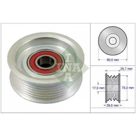 Ролик генератора Honda Accord/Civic 2.0/2.4i 01- (паразитный) (80х29.5) (532 0587 10)