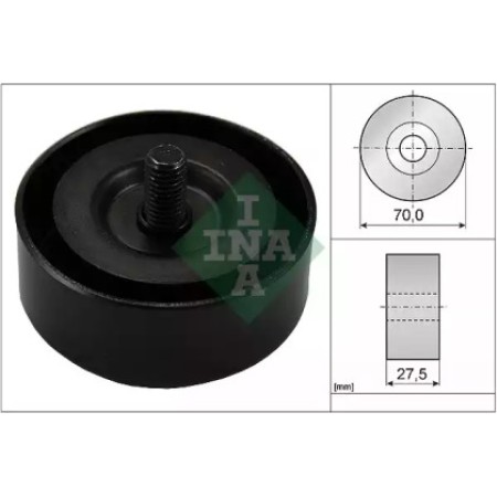 Ролик генератора Hyundai Tucson/Santa Fe 2.0/2.2CRDi 04-12 (70x27.5) (паразитный) (532 0606 10)