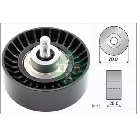 Ролик генератора Ford Focus/Fiesta/C-Max/Transit 1.5-1.6 EcoBoost 10- (паразитный) (70x25) (532 0655 10)