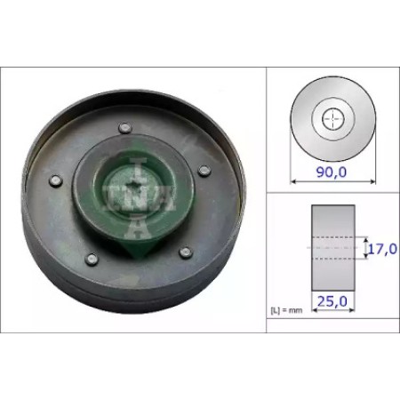 Ролик генератора Audi A4/A5/A6/Q5/VW Amarok/Multivan V/T5 1.8-2.0 07- (паразитный) (90x25) (532 0694 10)