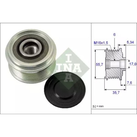 Шкив генератора MB Vito (W638) 96-03, 6PK (535 0077 10)