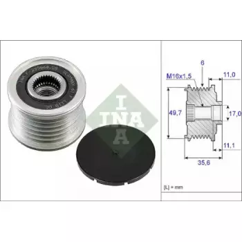 Шкив генератора MB C/E/S-class 220CDI-320CDI 01-, 6PK (535 0086 10)