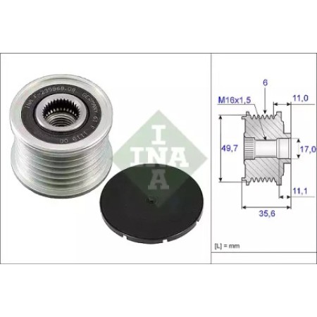 Шкив генератора MB C/E/S-class 220CDI-320CDI 01-, 6PK (535 0086 10)