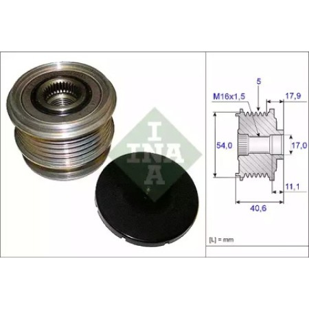 Шкив генератора Ford Mondeo IV 2.5i 07-15 (535 0121 10)