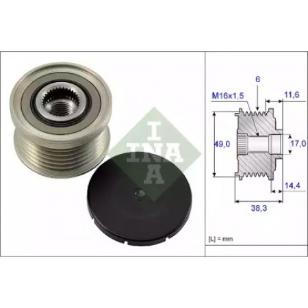 Шкив генератора BMW 6 (E63)/7 (E65/E66/E67) 04-10 (535 0127 10)