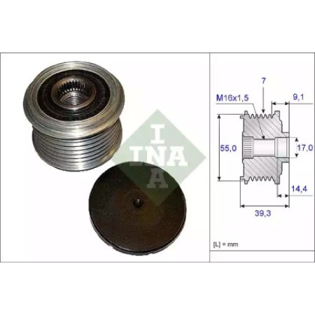 Шкив генератора Hyundai ix55 3.0 V6 CRDi 4WD 08-12 (535 0142 10)