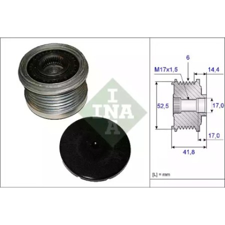 Шкив генератора Nissan X-Trail 2.0/2.5 01-13 (535 0147 10)