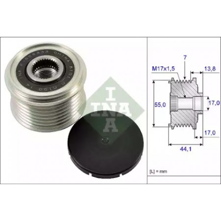 Шкив генератора Subaru Forester 2.0D 08- (535 0167 10)