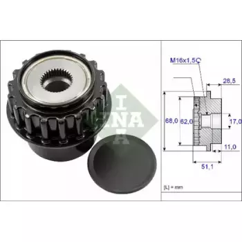 Шкив генератора Land Rover/Volvo 3.2i 06-14 (535 0175 10)
