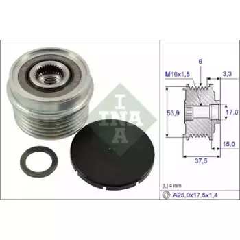 Шкив генератора Ford Transit 2.0DI/TDCi 00-06, 6PK (535 0223 10)