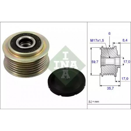 Шкив генератора Mazda CX-7 07-13 (535 0225 10)