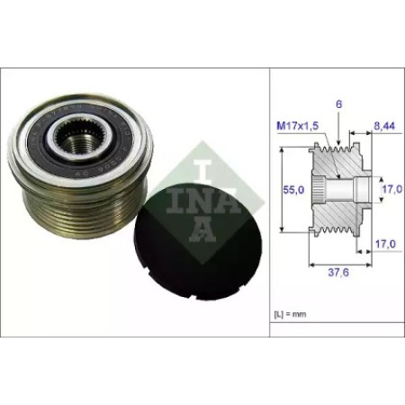 Шкив генератора Mazda 3/6 02-14 (535 0246 10)