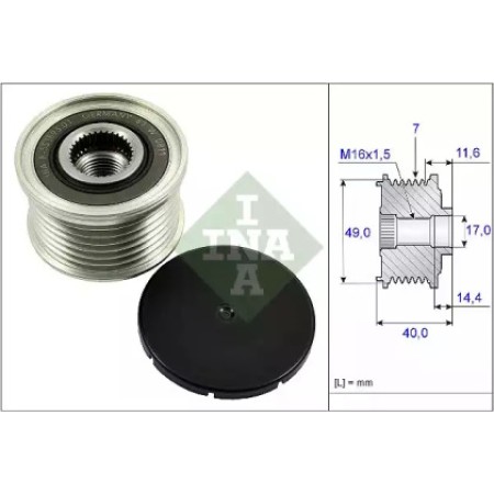 Шкив генератора BMW X5 (E70) 3.0 06-10 (535 0254 10)