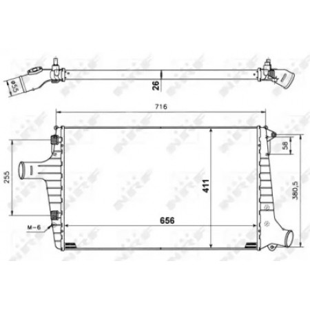 Радиатор интеркулера Audi A6 2.5D 97-05 (30118A)