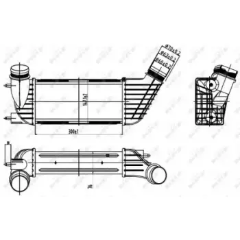 Радиатор интеркулера Citroen Jumper/Fiat Scudo/Peugeot Expert 1.6/2.0/2.2D Multijet/HDi 06- (30192)