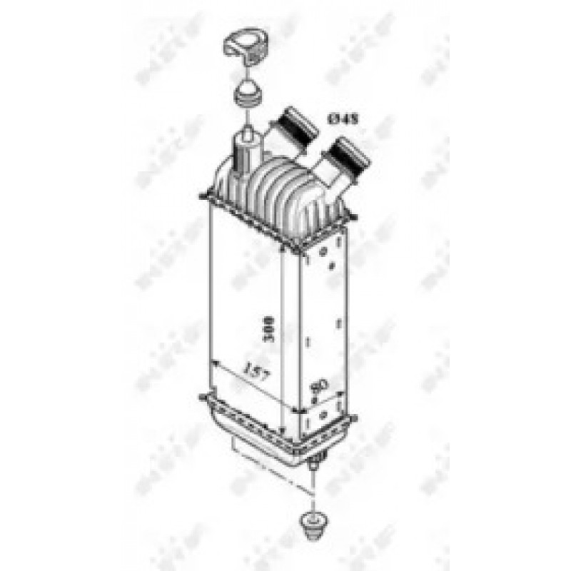 Радиатор интеркулера Citroen Jumpy/ Peugeot Expert 1.6 HDI 07- (30193)