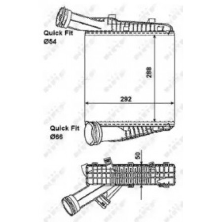 Радиатор интеркулера Audi Q7/VW Touareg 3.0/4.1 03- (R) (30198)