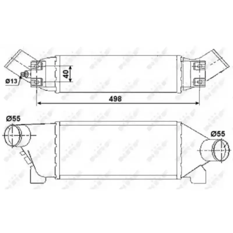 Радиатор интеркулера Ford Transit 2.0 DI 00-06 (30259)