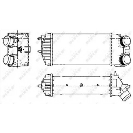 Радиатор интеркулера Citroen Berlingo/Peugeot Partner 1.6 HDi 04- (30278)