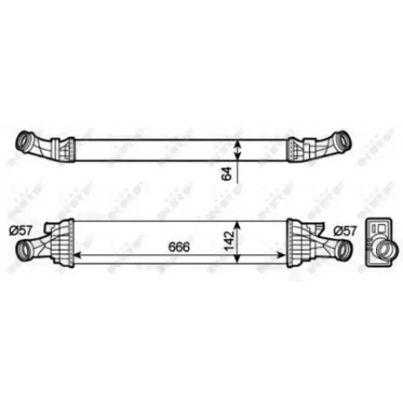 Радиатор интеркулера Audi A4/A5/A6/Q5 1.8-2.0H 07- (30289)