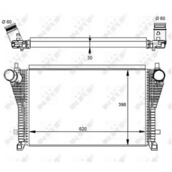 Радиатор интеркулера Seat OctaviaIII/SuperbIII/VW Golf VII/Passat 1.8/2.0 12- (30291)