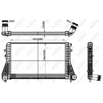 Радиатор интеркулера VW Passat/Sharan/Tiguan 1.4-2.0D 05- (30306)