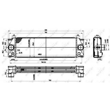 Радиатор интеркулера MB Sprinter 2.2-3.0 CDI/VW Crafter 2.5TDI 06- (30310)