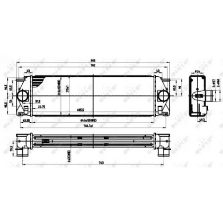 Радиатор интеркулера MB Sprinter 2.2-3.0 CDI/VW Crafter 2.5TDI 06- (30310)