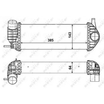 Радиатор интеркулера Renault Kangoo 1.5 dCi 08- (30468)