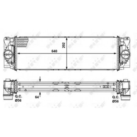 Радиатор интеркулера MB Sprinter 2.2CDI OM651 09-/ VW Crafter 2.0TDI 10- (30505)