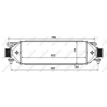 Радиатор интеркулера Fiat Doblo 1.4/1.3D 10- (30752)
