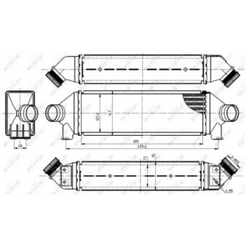 Радиатор интеркулера Ford Transit 2.4DI 00- (30887)