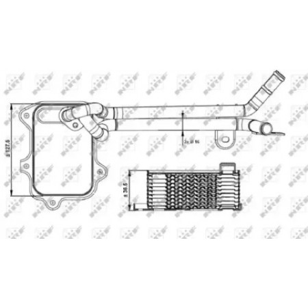 Радиатор масляный VW Golf V/VI 1.4TSI 03-13/Passat 1.4TSI 07-10/1.6FSI 05-08 (теплообменник) (31261)