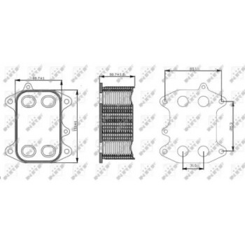 Радиатор масляный VW Caddy III/Crafter/T5 (теплообменник) (31263)