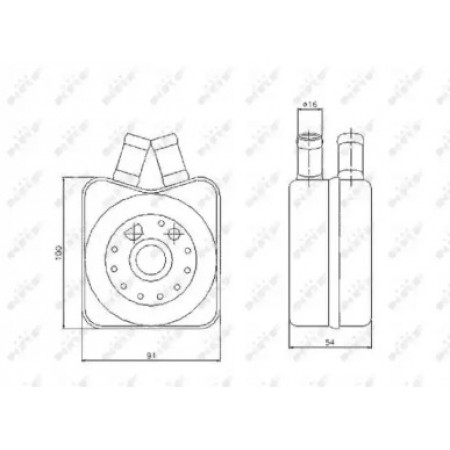Радиатор масляный VW Caddy 1.4-1.6/1.9 TDI/ T4 1.9-2.5 TDI (теплообменник) (31304)