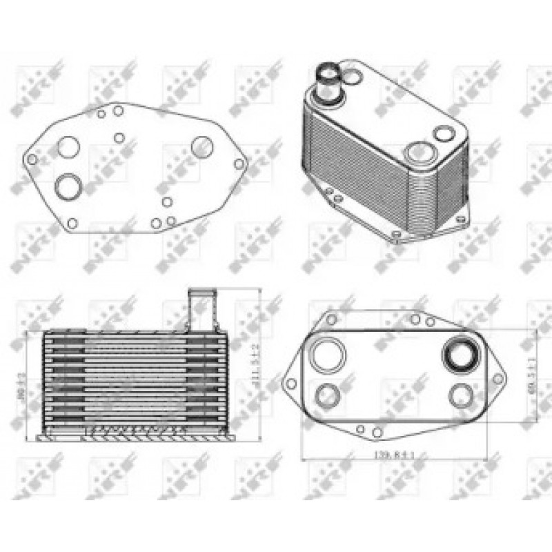 Радиатор масляный BMW 3 (E46)/5 (E39)/7 (E38) 3.0D 98-05  (теплообменник) (31307)