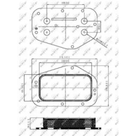 Радиатор масляный Opel Astra/Vectra 1.6/1.8 LPG 05- (теплообменник) (31314)