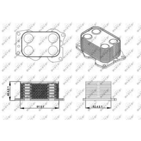 Радиатор масляный Citroen Jumpy/Fiat Scudo/Peugeot Expert 2.0 HDI 07- (теплообменник) (31338)
