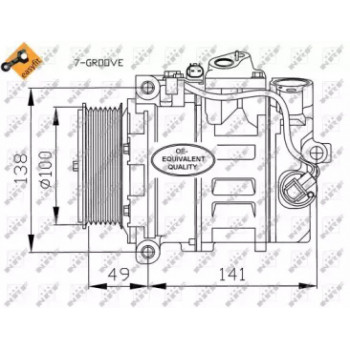 Компрессор кондиционера MB C-class (W203)/E-class (W211) 99- (32216)