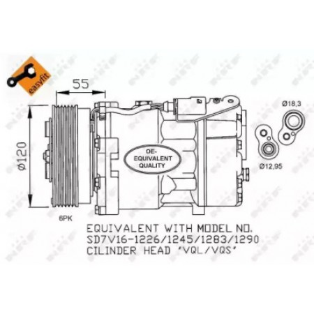 Компрессор кондиционера VW T5 1.9TDI 03- (32255)